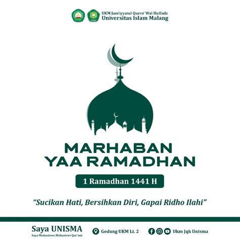 Marhaban Yaa Ramadhan Dari Rektor Bakak Dan Ukm Bakak Unisma