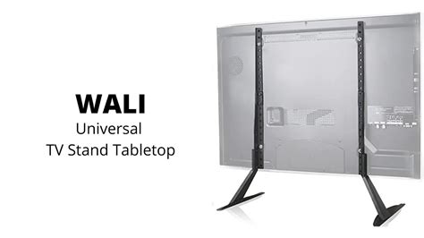 Wali Universal Tv Stand Tabletop For Most 22 To 65 Inch Lcd Flat