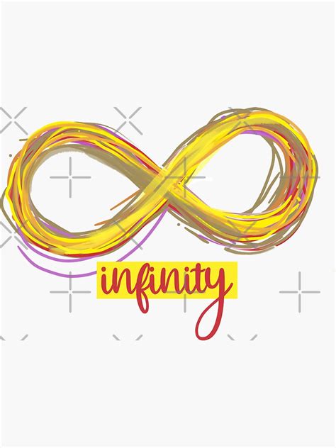 Infinity Symbol Aesthetic Lines Sticker For Sale By Ngaiseot Redbubble