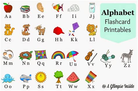 Alphabet Flashcards Printables A Glimpse Inside Printable Alphabet