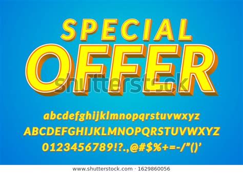 3d Alphabet Special Offer Word Template Stock Vector Royalty Free