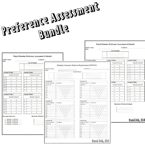 Preference Assessment Bundle Applied Behavior Analysis Behavior Analysis Preferences