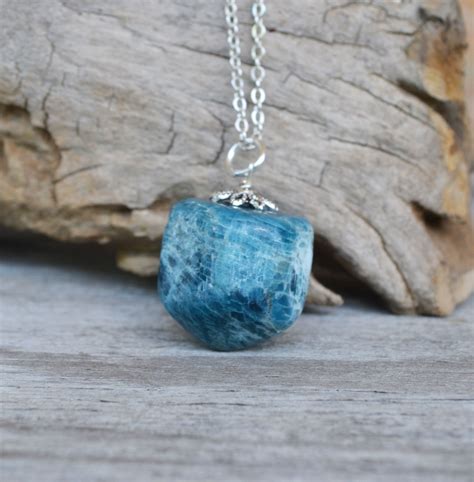 Apatite Necklace Blue Stone Necklacegem Reiki Healing Stones Rocks