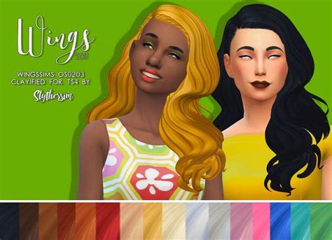 Slythersim Wingssims Os0203 Clayified Sims 4 Hairs Sims Sims Hair Sims 4