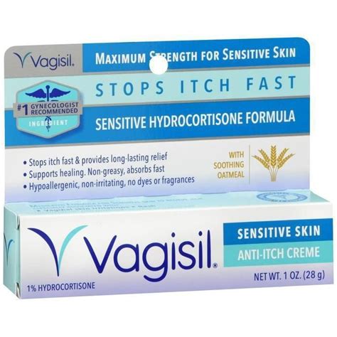 Vagisil Maximum Strength Anti Itch Creme Sensitive Skin Formula 1 Oz