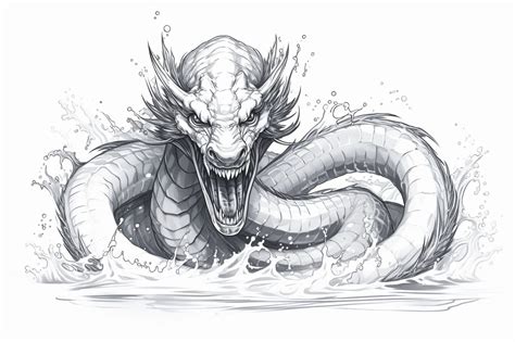 How To Draw A Sea Serpent Yonderoo