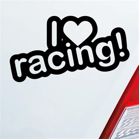 Stickeraffe I Love Racing Fun Tuning Lustig Spruch Auto Aufkleber Sti