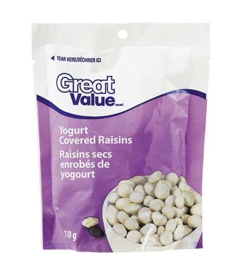 Great Value Yogurt Covered Raisins Walmart Canada