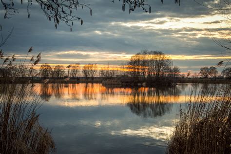 Lake Sunset Grass Wallpaper Hd Nature 4k Wallpapers Images Photos