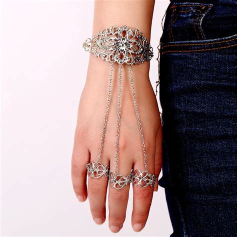 trendy vintage bohemian bracelets and bangles ball hollow carve finger bracelet wholesale for