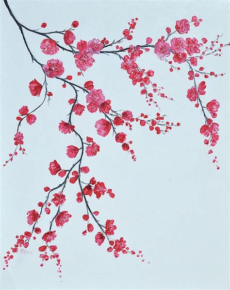 Japanese Cherry Blossom By Jan Matson Cherry Blossom Painting Cherry