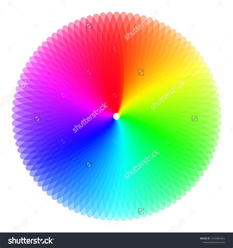 Rainbow Color Wheel Colorful Illustration Guide Stock Illustration