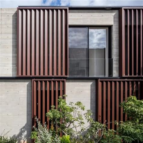 Amshine Wood Grain Design Vertical Aluminum Louvers Buy Amshine Wood