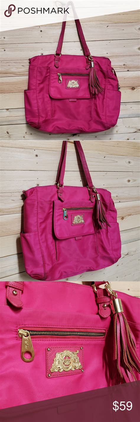 Euc Juicy Couture Pink Baby Diaper Bag Large Tote Juicy Couture Baby