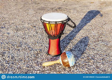 National African And Latin American Exotic Percussion Instruments Stock