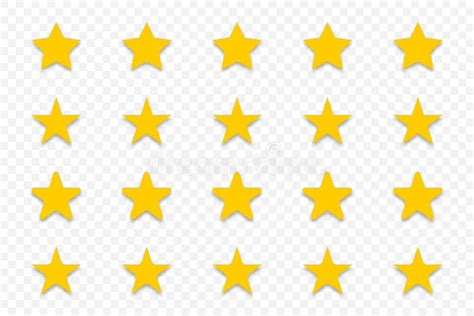 Stars Star Vector Icons Stars Collection Isolated On Transparent