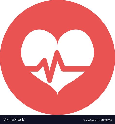 Heart Cardiogram Health Icon Image Royalty Free Vector Image