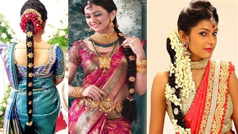 On your big day, let your naturally black hair show itself off. South Indian Bridal Hairstyles Step By Step | Bridal ...