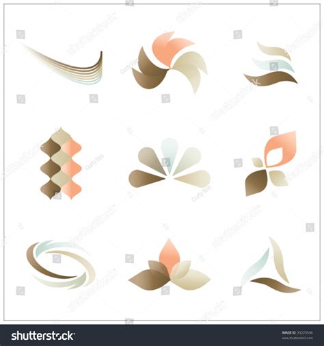 Brand Identity Design Elements Vector Icons Ans Symbols Such As Logos