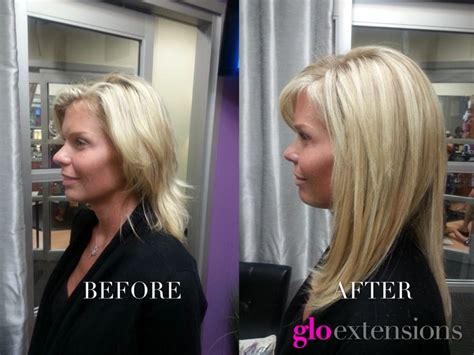 Hair Extensions Before And After By Glo Extensions Denver