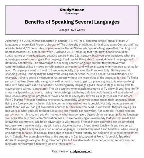 Benefits Of Speaking Multiple Languages Infographic Vrogue Co