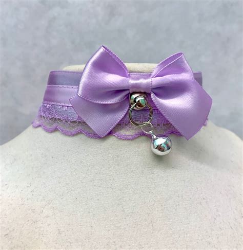 Solid Lavender Lace Collar Purple Cosplay Collar Petplay Etsy