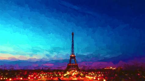 Eiffel Tower Sunset Painting By Theo Westlake Fine Art America
