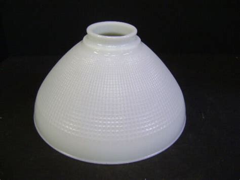 10 Vintage Milk Glass Waffle Diffuser Torchiere Lamp Shade Deco Floor