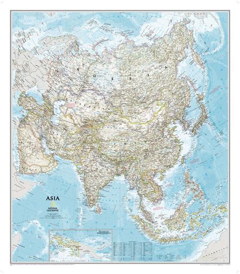 Buy National Geographic Asia Classic Political Wall 3325 X 38