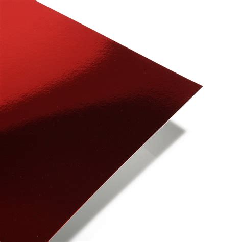 A3 Red Mirror Card Reflective Shine 250gsm Pack Size 10 Sheets Red