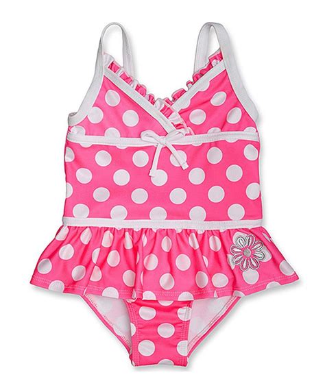 Penelope Mack Pink And White Polka Dot One Piece Infant And Girls Polka