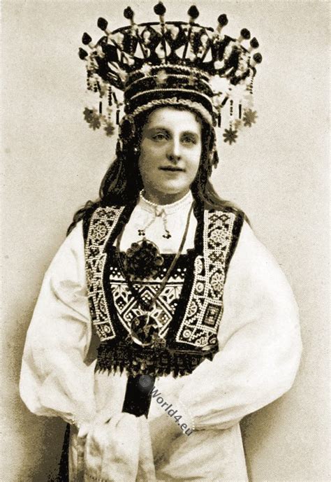 A Norwegian Bride 1896 Traditional Wedding Dress