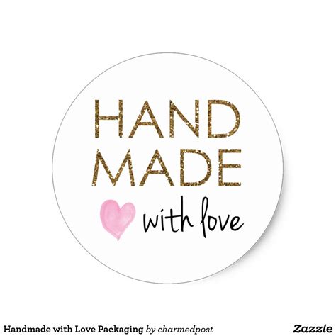 Handmade with Love Packaging | Handmade sticker, Handmade logo, Handmade quotes