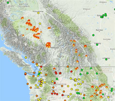 Wildfire map for the current 2020 season. As wildfire-induced haze continues, burn ban issued for ...