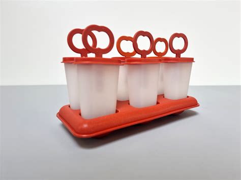 Vintage Tupperware 481 Ice Pops Maker Ice Posicles Molds Belgium 1970s