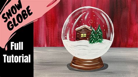 Ep92 Christmas Snow Globe Easy Holiday Acrylic Painting Tutorial