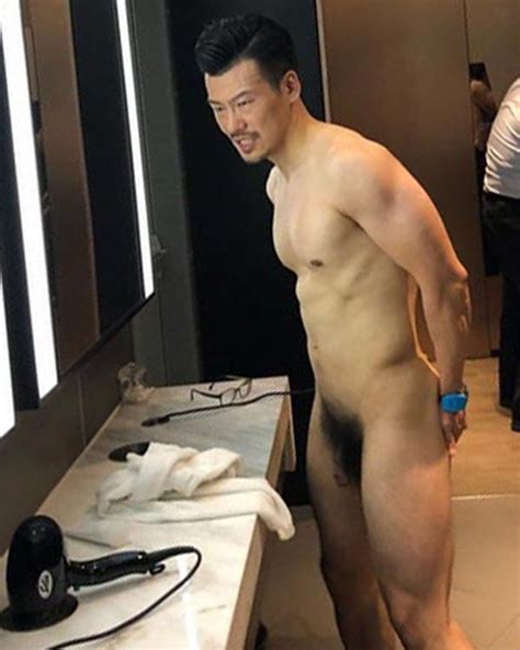 Asian Muscle Hunk Drying His Hair Naked In Locker Room My Own Private