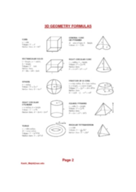 Solution 2d Geometry Formulas Studypool