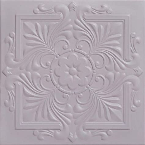 Although coffered ceilings draw the eye upward, the beams extend downward into a room, taking up some overhead space. A La Maison Ceilings Victorian 1.6 ft. x 1.6 ft. Glue Up ...