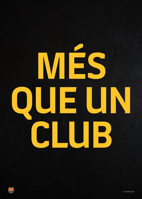 Mes Que Un Club Black Poster Picture Metal Print Paint By Barça