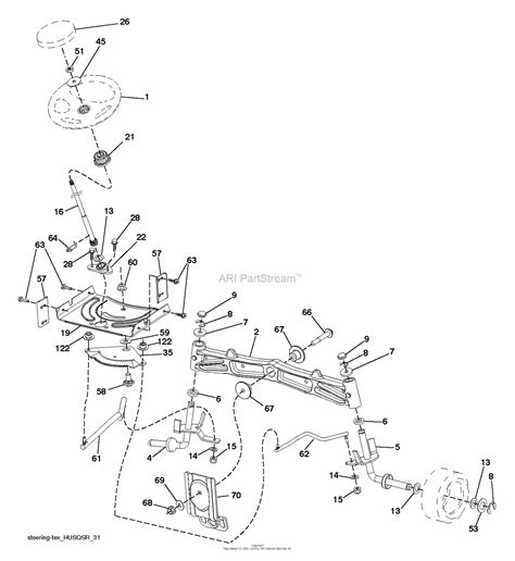 Husqvarna Yth22v42 96043017300 2013 09 Parts Diagram For Steering