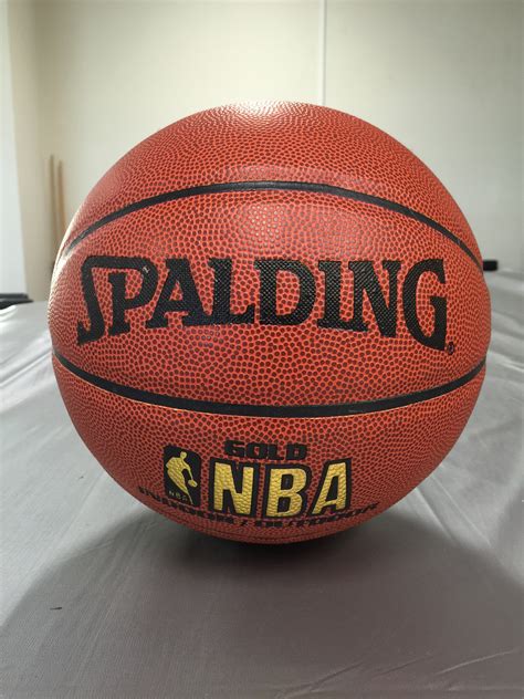 Size 7 Spalding Gold Nba Leather Basketball Ball Indooroutdoor Free