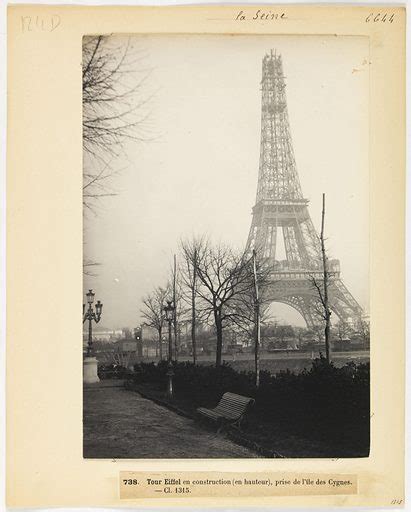 View Of The Eiffel Tower Under Construction During The Free Public