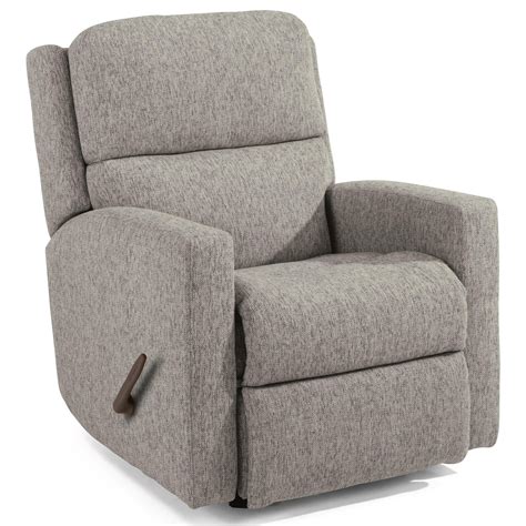 Flexsteel Chip Transitional Swivel Gliding Recliner With Rolled Arms