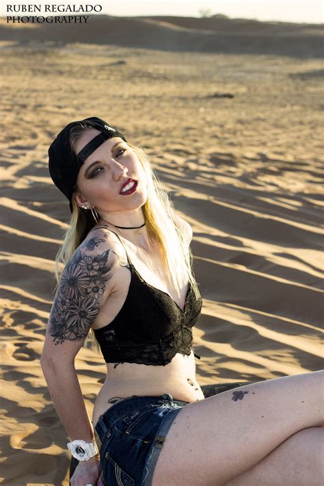 Sexy Blonde In The Desert With Tattoos C Ruben Regalado Flickr