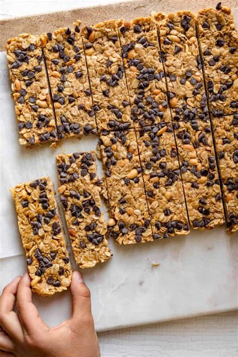 Chocolate Peanut Butter Granola Bars Feelgoodfoodie