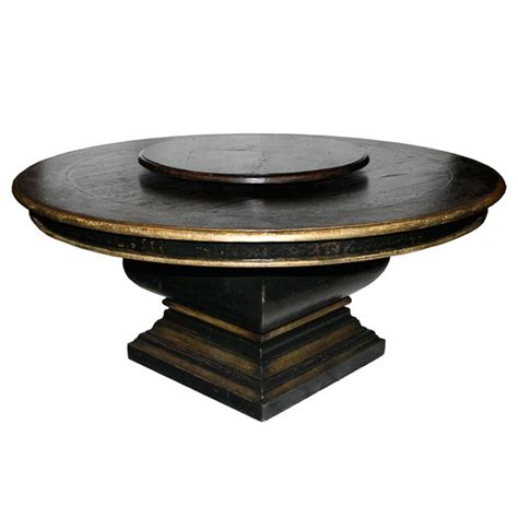 This lazy susan is made from acacia wood, which serves to provide it with lasting durability and flawless smoothness. Seats 10 Large Round Pedestal Dining Table - with Lazy ...