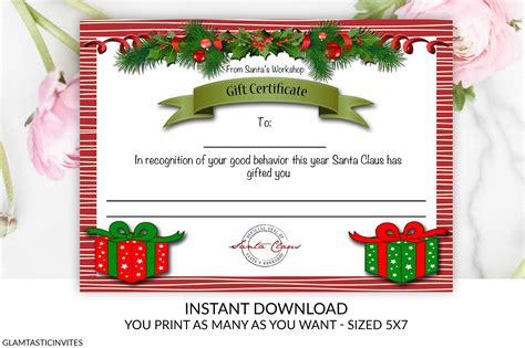 Christmas T Certificate Template Certificate Templates T