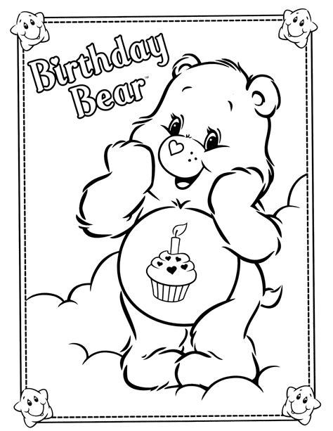 Birthday Bear Coloring Pages Bear Coloring Pages Birthday Coloring