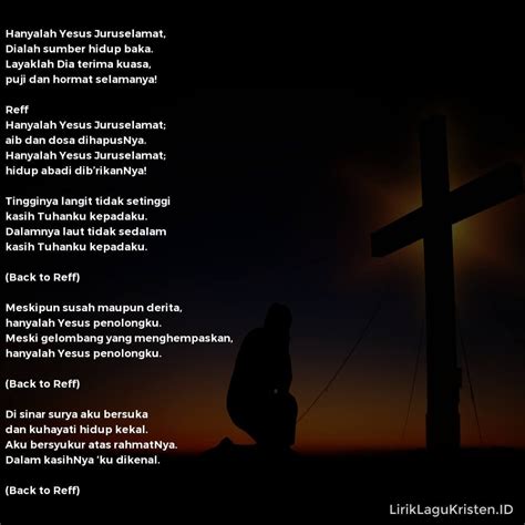 Hanyalah Yesus Juruselamat • Lirik Lagu Kristen